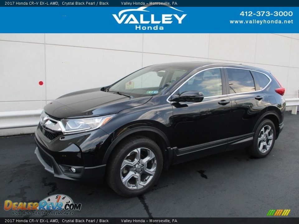 2017 Honda CR-V EX-L AWD Crystal Black Pearl / Black Photo #1