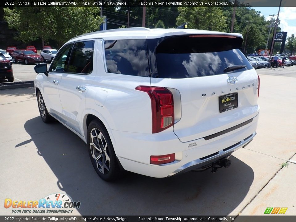 2022 Hyundai Palisade Calligraphy AWD Hyper White / Navy/Beige Photo #7