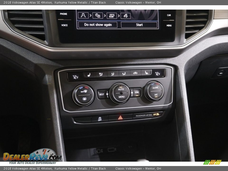 2018 Volkswagen Atlas SE 4Motion Kurkuma Yellow Metallic / Titan Black Photo #12