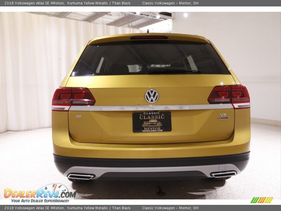 2018 Volkswagen Atlas SE 4Motion Kurkuma Yellow Metallic / Titan Black Photo #18