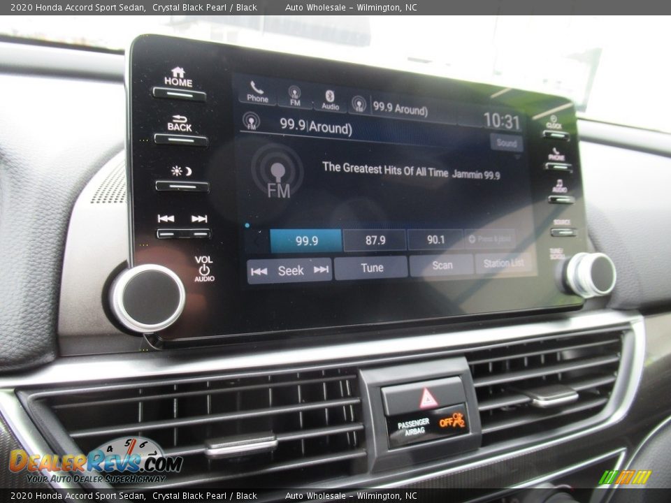 2020 Honda Accord Sport Sedan Crystal Black Pearl / Black Photo #17