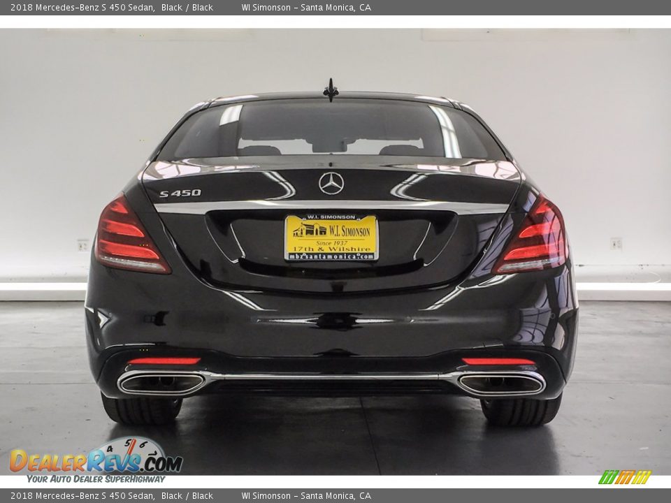 2018 Mercedes-Benz S 450 Sedan Black / Black Photo #4