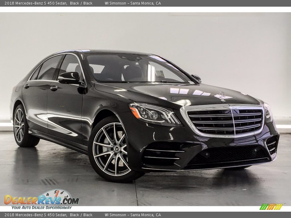 2018 Mercedes-Benz S 450 Sedan Black / Black Photo #12