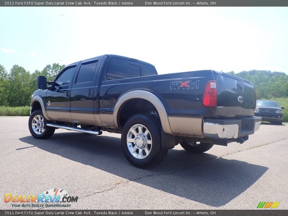 2011 Ford F350 Super Duty Lariat Crew Cab 4x4 Tuxedo Black / Adobe Photo #11