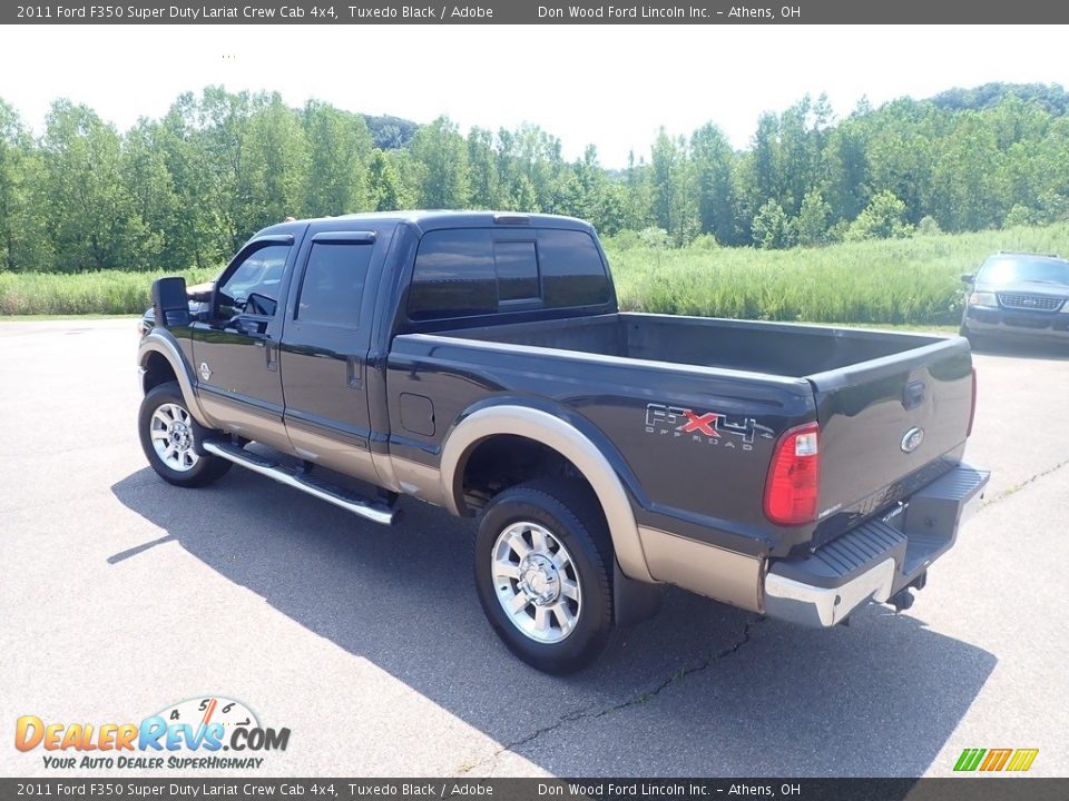 2011 Ford F350 Super Duty Lariat Crew Cab 4x4 Tuxedo Black / Adobe Photo #12