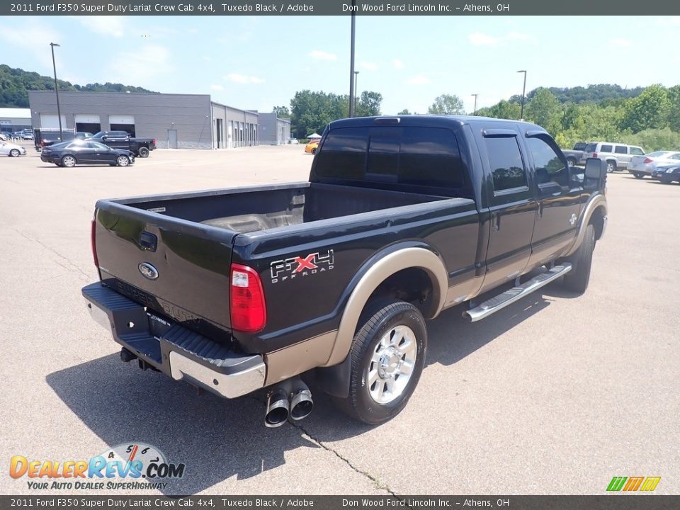 2011 Ford F350 Super Duty Lariat Crew Cab 4x4 Tuxedo Black / Adobe Photo #16