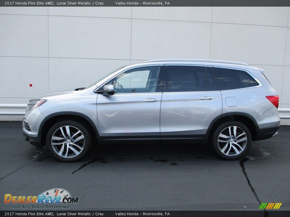 2017 Honda Pilot Elite AWD Lunar Silver Metallic / Gray Photo #2