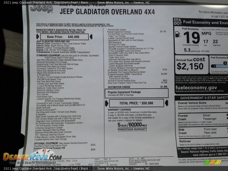 2021 Jeep Gladiator Overland 4x4 Snazzberry Pearl / Black Photo #28