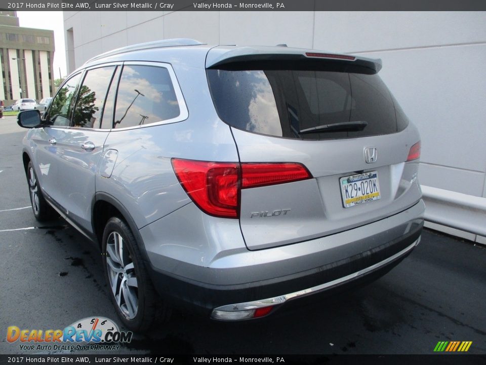 2017 Honda Pilot Elite AWD Lunar Silver Metallic / Gray Photo #3