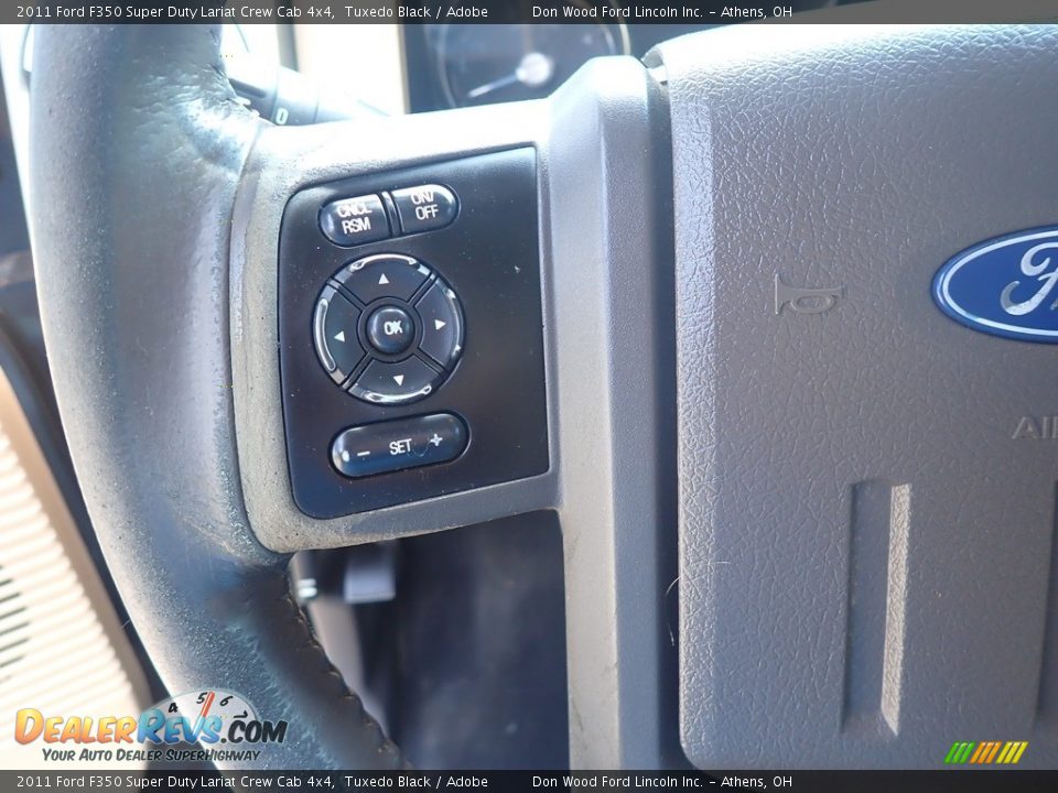 2011 Ford F350 Super Duty Lariat Crew Cab 4x4 Tuxedo Black / Adobe Photo #28