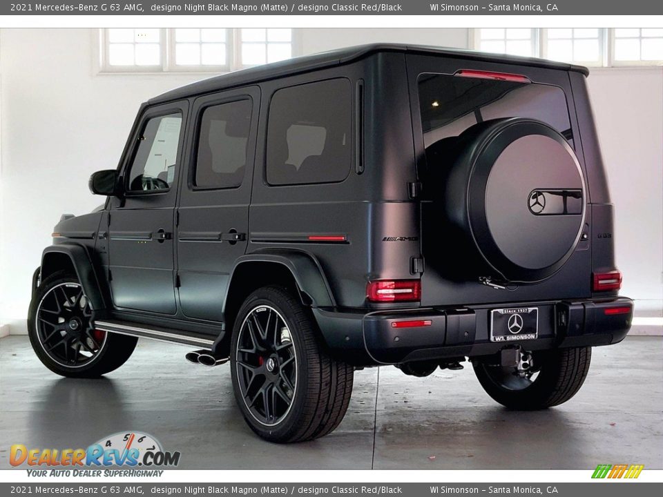 2021 Mercedes-Benz G 63 AMG designo Night Black Magno (Matte) / designo Classic Red/Black Photo #2