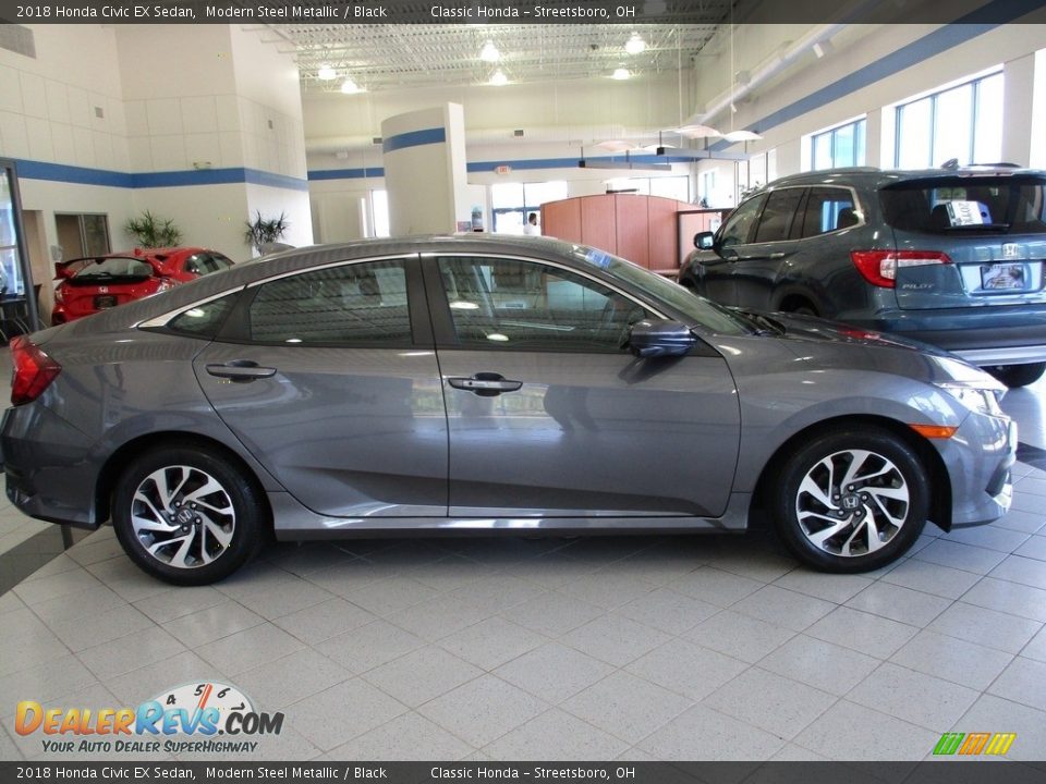 2018 Honda Civic EX Sedan Modern Steel Metallic / Black Photo #4