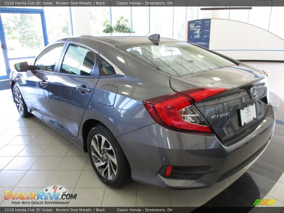 2018 Honda Civic EX Sedan Modern Steel Metallic / Black Photo #9