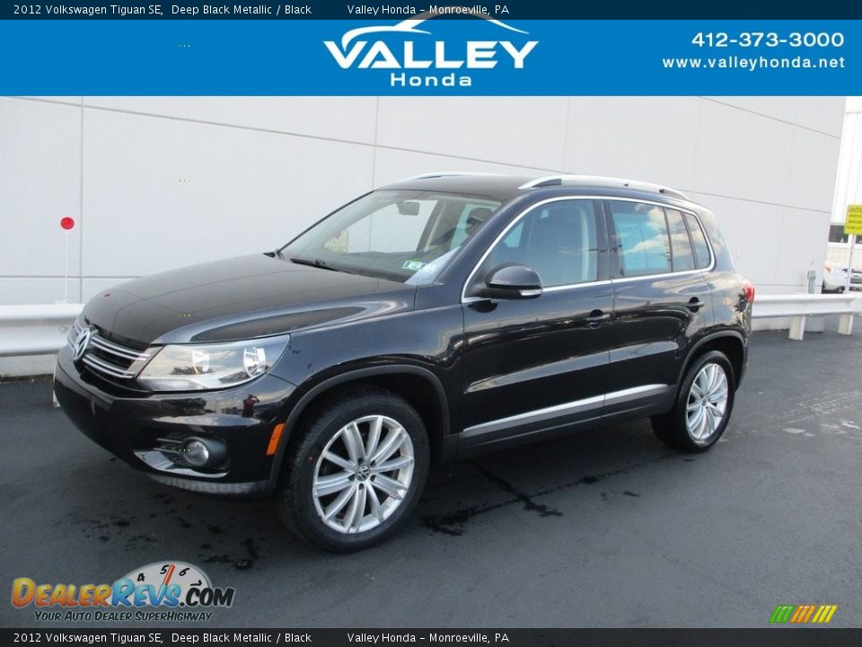 2012 Volkswagen Tiguan SE Deep Black Metallic / Black Photo #1