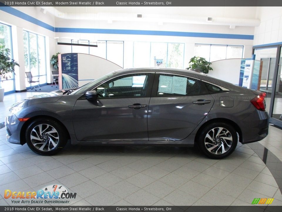 2018 Honda Civic EX Sedan Modern Steel Metallic / Black Photo #10