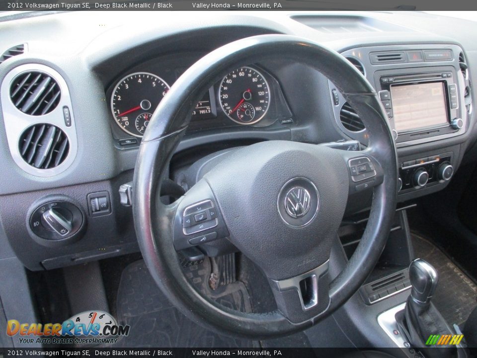 2012 Volkswagen Tiguan SE Deep Black Metallic / Black Photo #14