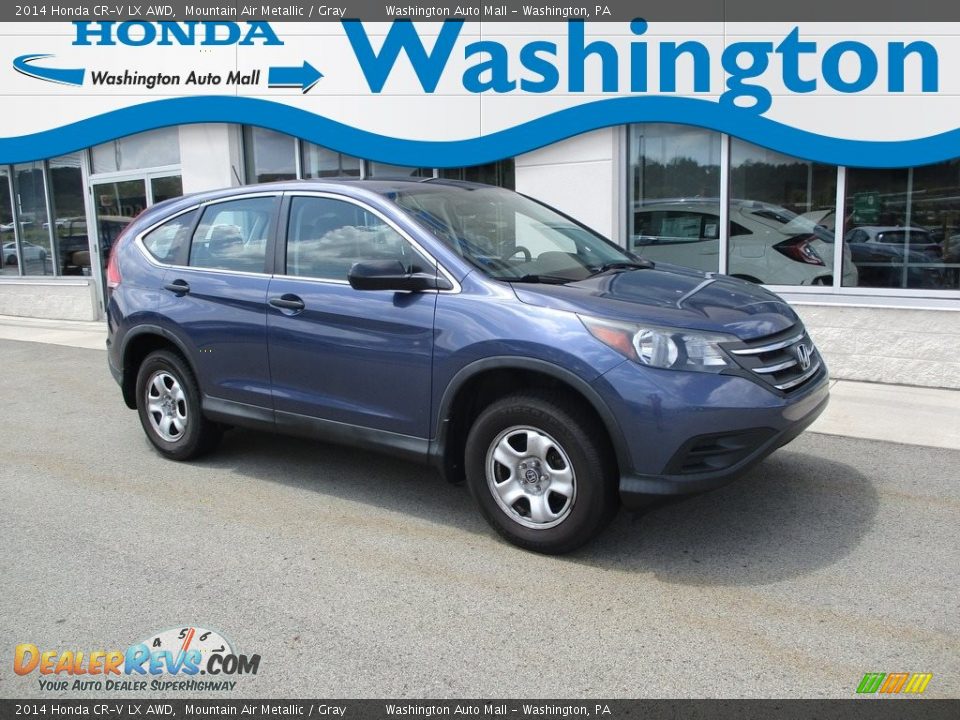 2014 Honda CR-V LX AWD Mountain Air Metallic / Gray Photo #1