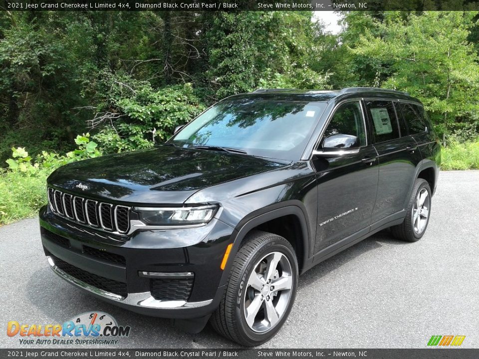 2021 Jeep Grand Cherokee L Limited 4x4 Diamond Black Crystal Pearl / Black Photo #2