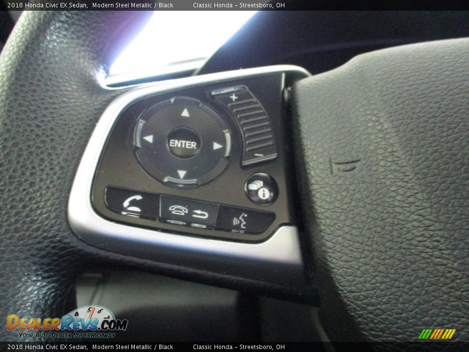 2018 Honda Civic EX Sedan Modern Steel Metallic / Black Photo #31