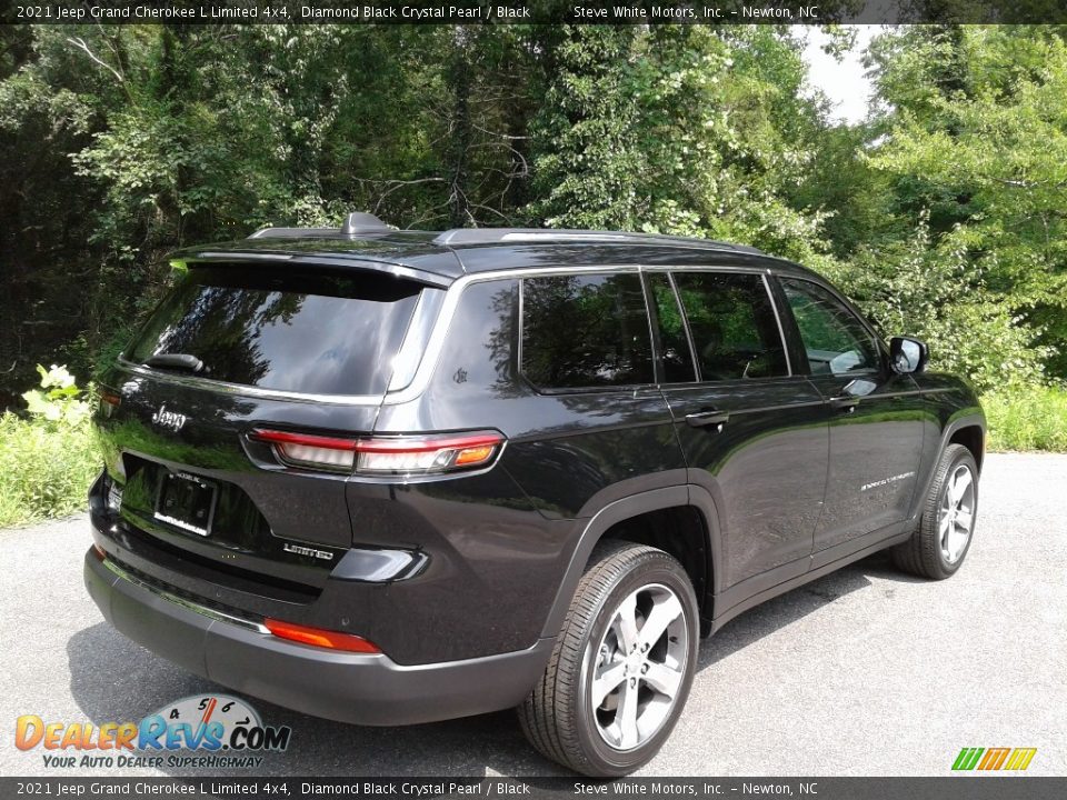 2021 Jeep Grand Cherokee L Limited 4x4 Diamond Black Crystal Pearl / Black Photo #6