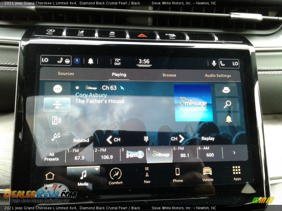 2021 Jeep Grand Cherokee L Limited 4x4 Diamond Black Crystal Pearl / Black Photo #22