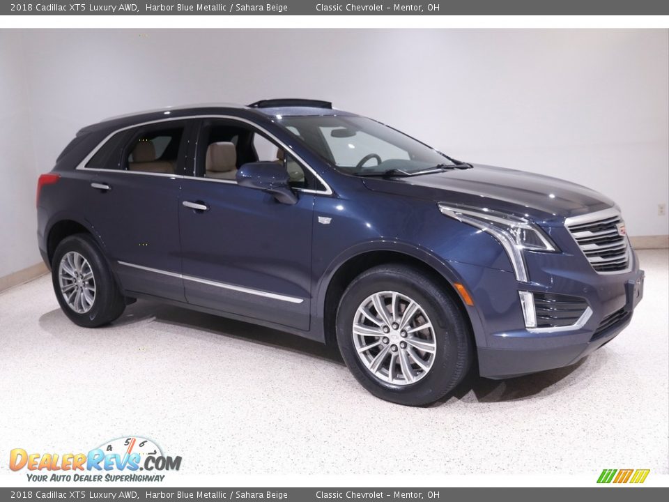 2018 Cadillac XT5 Luxury AWD Harbor Blue Metallic / Sahara Beige Photo #1