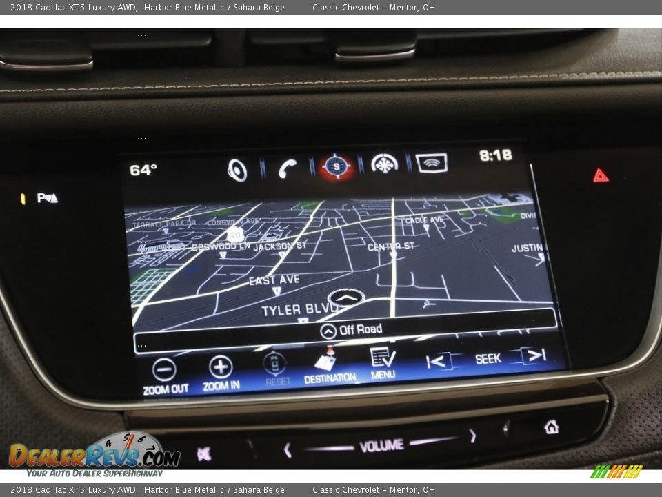 2018 Cadillac XT5 Luxury AWD Harbor Blue Metallic / Sahara Beige Photo #12