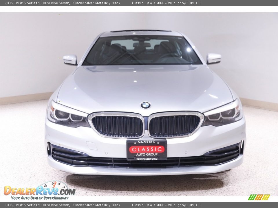 2019 BMW 5 Series 530i xDrive Sedan Glacier Silver Metallic / Black Photo #2