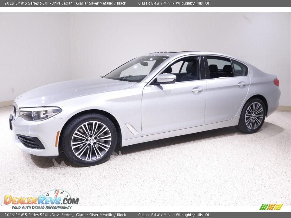 2019 BMW 5 Series 530i xDrive Sedan Glacier Silver Metallic / Black Photo #3