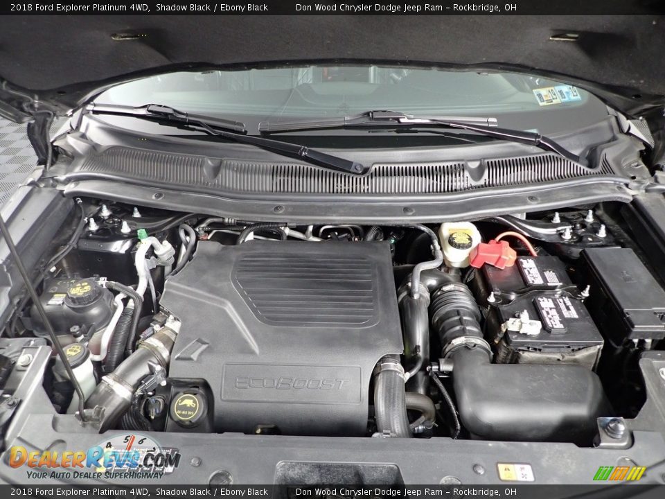 2018 Ford Explorer Platinum 4WD Shadow Black / Ebony Black Photo #15