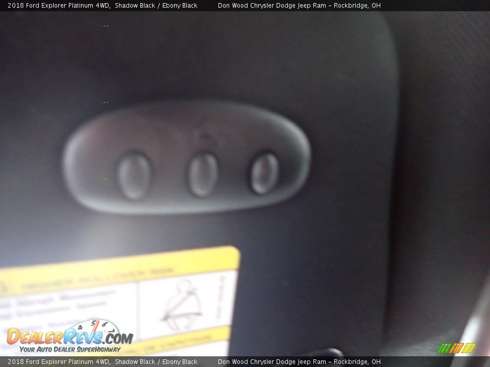 2018 Ford Explorer Platinum 4WD Shadow Black / Ebony Black Photo #28