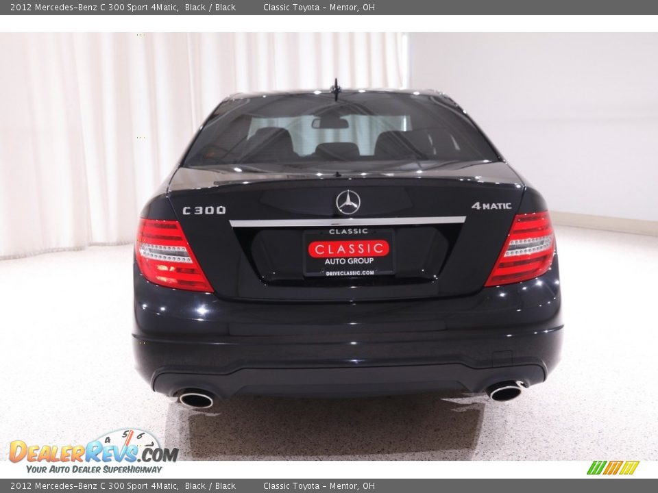 2012 Mercedes-Benz C 300 Sport 4Matic Black / Black Photo #19