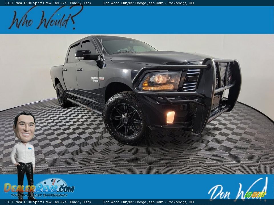 2013 Ram 1500 Sport Crew Cab 4x4 Black / Black Photo #1