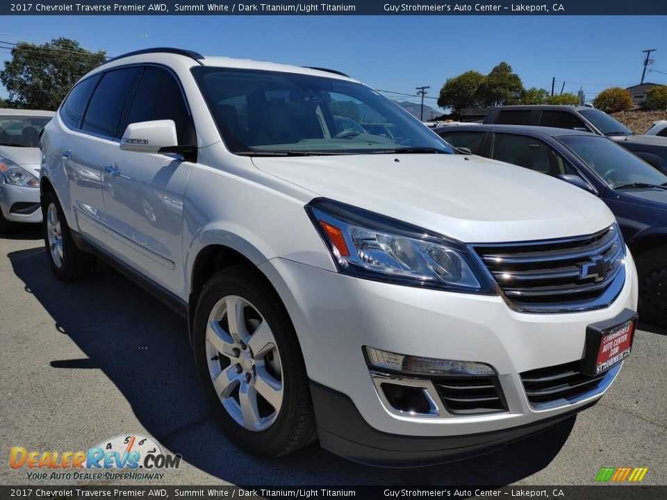 2017 Chevrolet Traverse Premier AWD Summit White / Dark Titanium/Light Titanium Photo #1