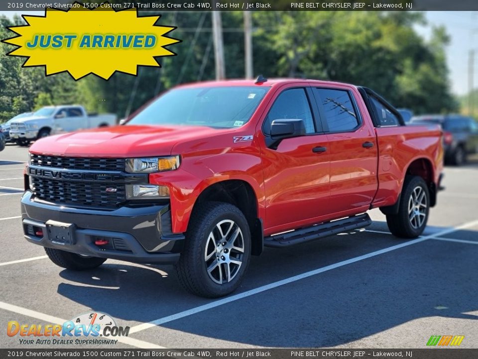 2019 Chevrolet Silverado 1500 Custom Z71 Trail Boss Crew Cab 4WD Red Hot / Jet Black Photo #1