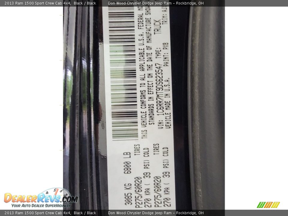 2013 Ram 1500 Sport Crew Cab 4x4 Black / Black Photo #29