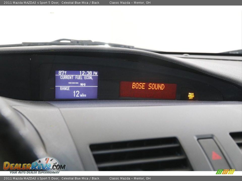 2011 Mazda MAZDA3 s Sport 5 Door Celestial Blue Mica / Black Photo #10