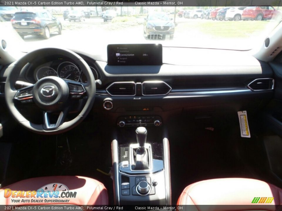 2021 Mazda CX-5 Carbon Edition Turbo AWD Polymetal Gray / Red Photo #3