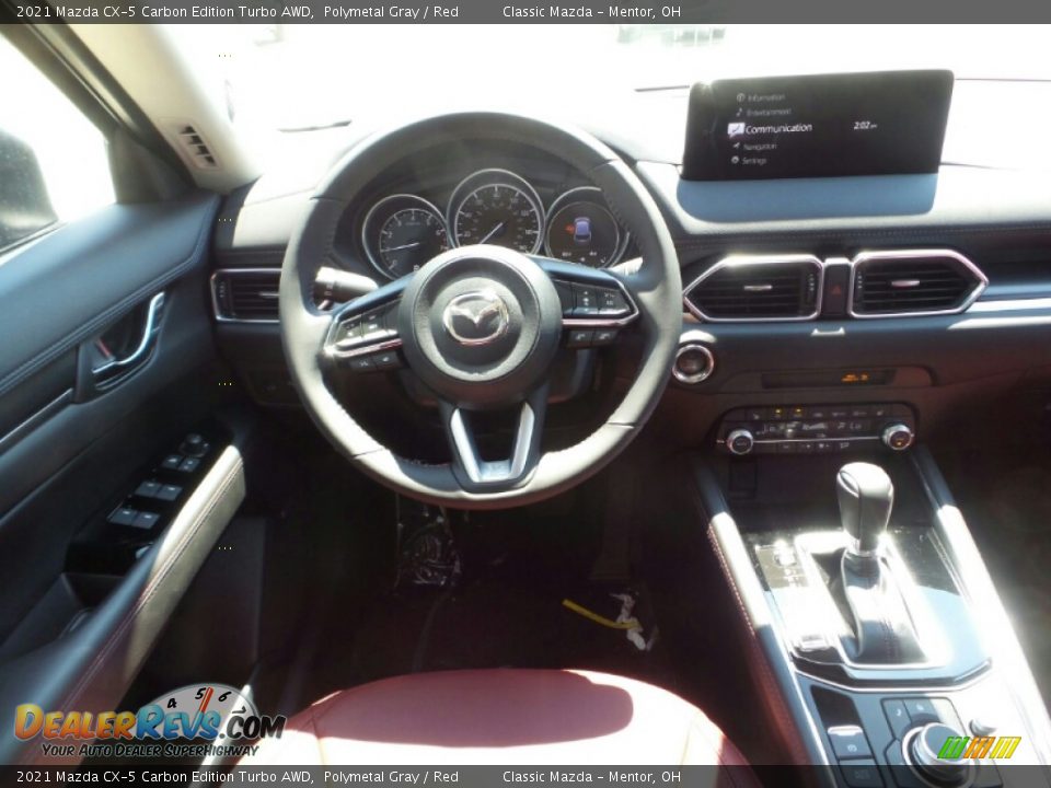 2021 Mazda CX-5 Carbon Edition Turbo AWD Polymetal Gray / Red Photo #4