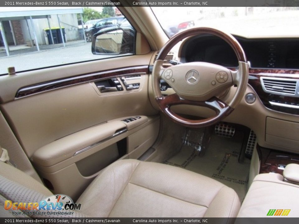 2011 Mercedes-Benz S 550 Sedan Black / Cashmere/Savanah Photo #12