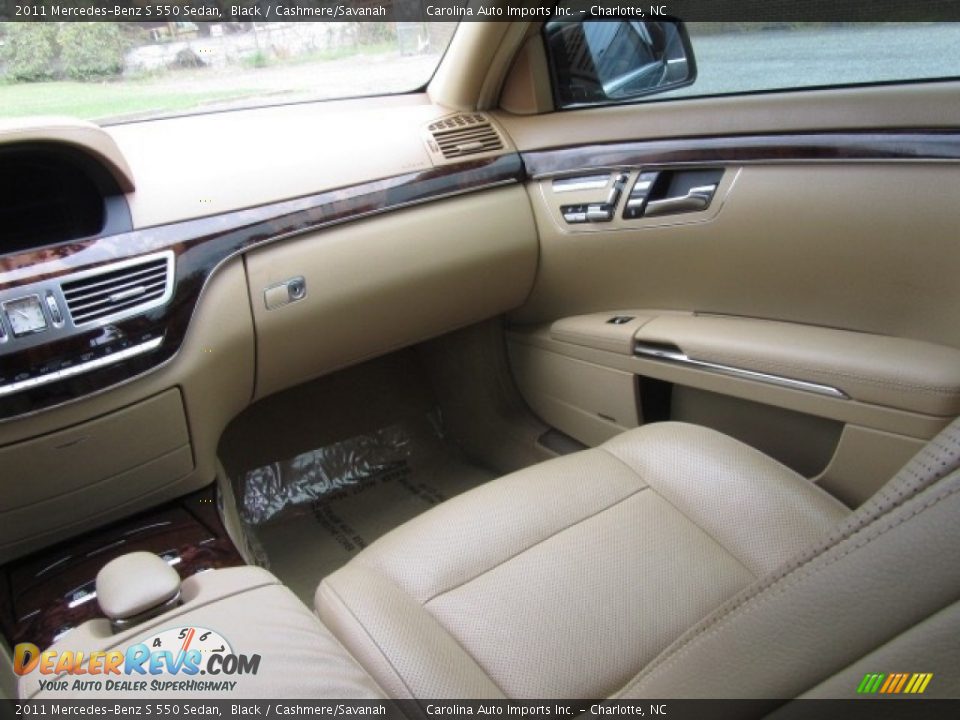 2011 Mercedes-Benz S 550 Sedan Black / Cashmere/Savanah Photo #14