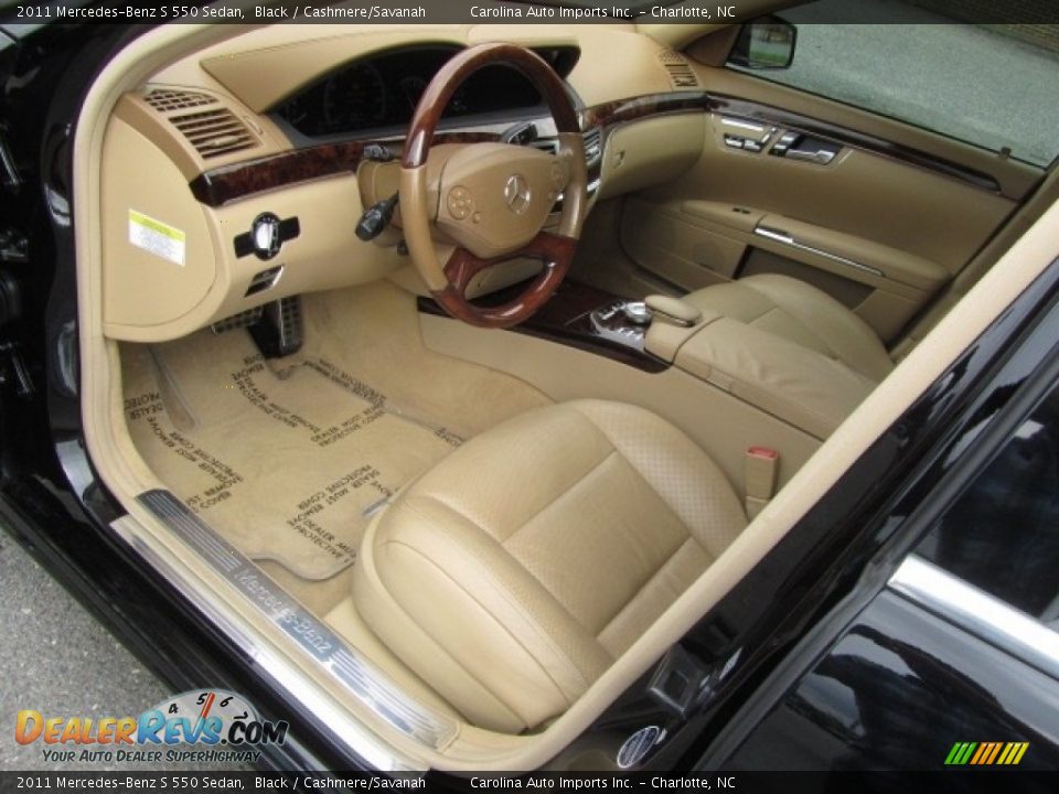 2011 Mercedes-Benz S 550 Sedan Black / Cashmere/Savanah Photo #17