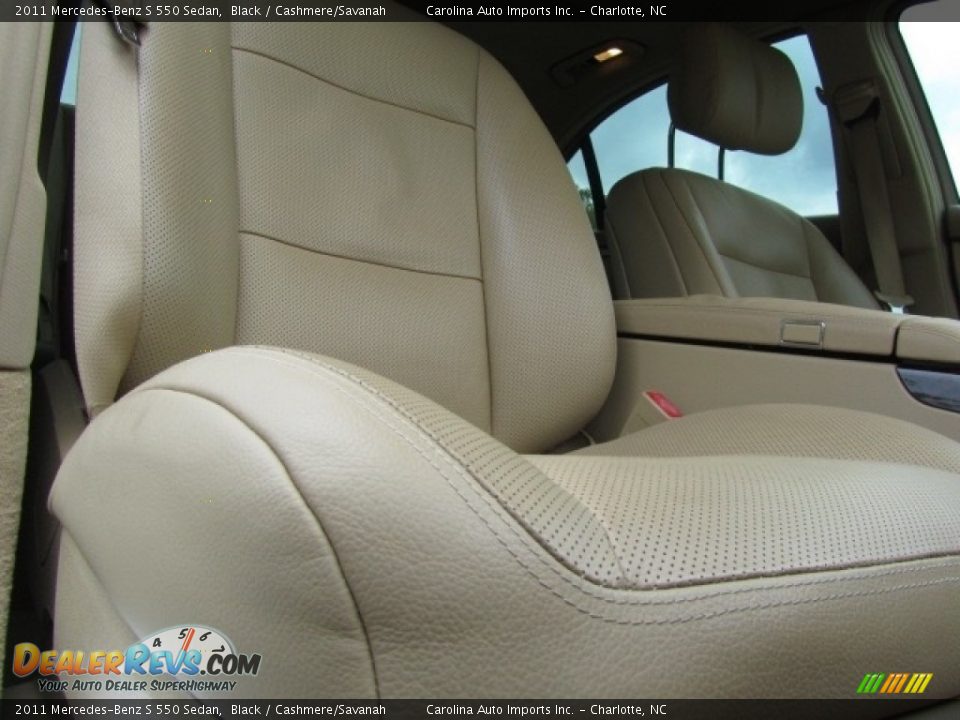 2011 Mercedes-Benz S 550 Sedan Black / Cashmere/Savanah Photo #22