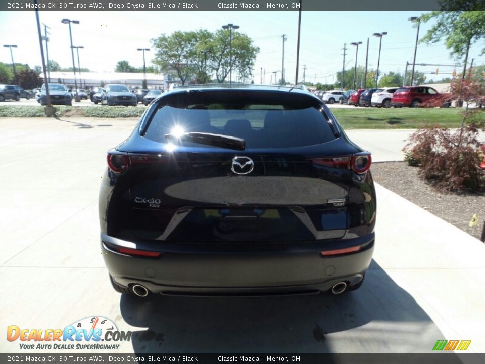 2021 Mazda CX-30 Turbo AWD Deep Crystal Blue Mica / Black Photo #5