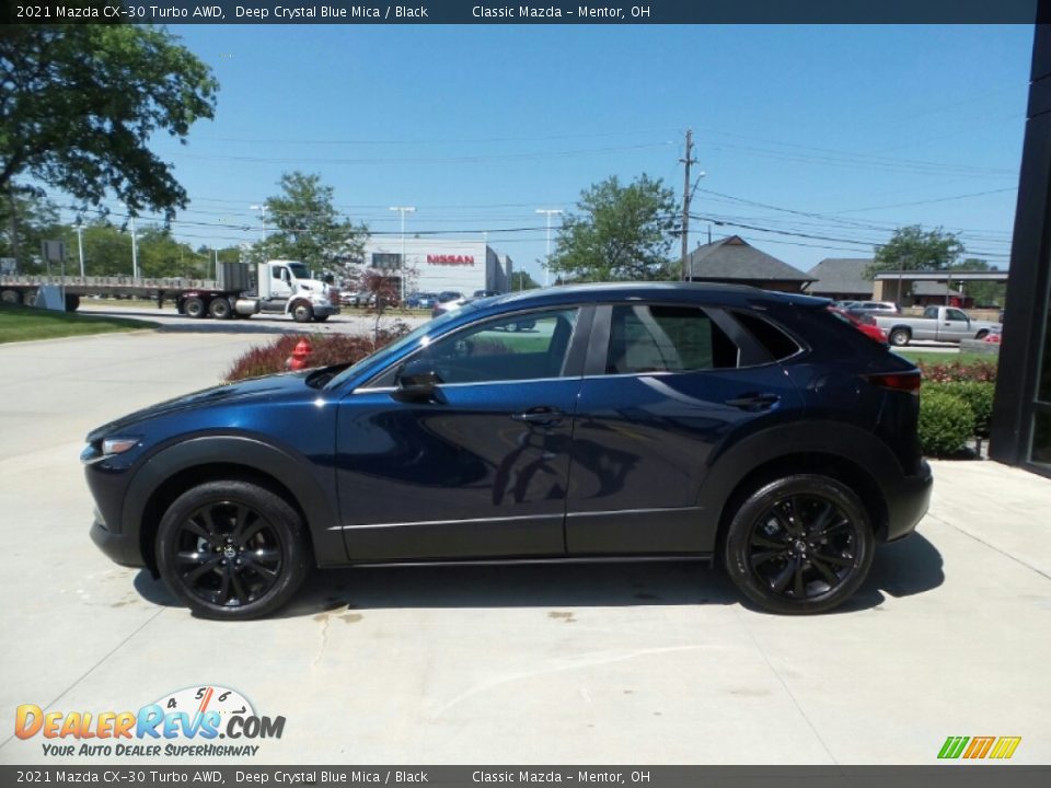 2021 Mazda CX-30 Turbo AWD Deep Crystal Blue Mica / Black Photo #6