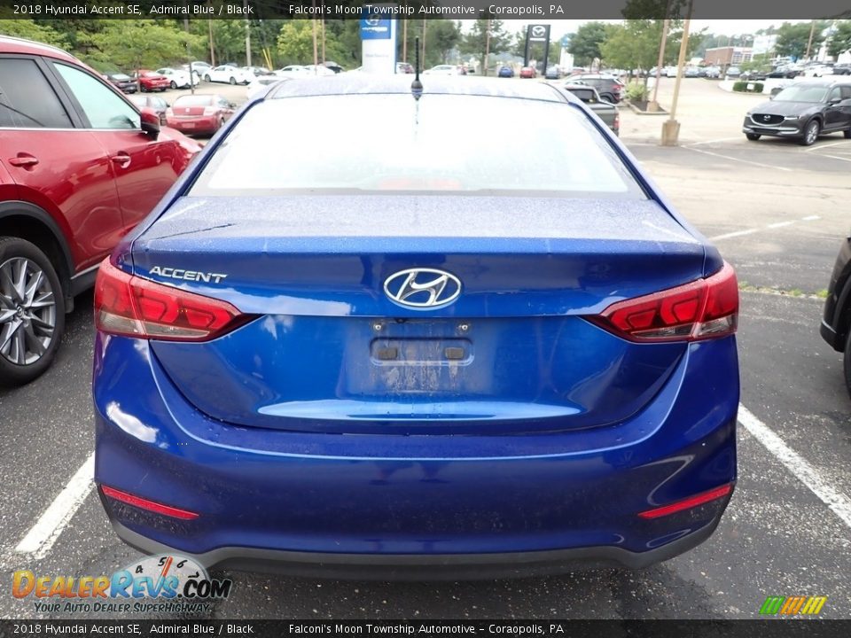 2018 Hyundai Accent SE Admiral Blue / Black Photo #3