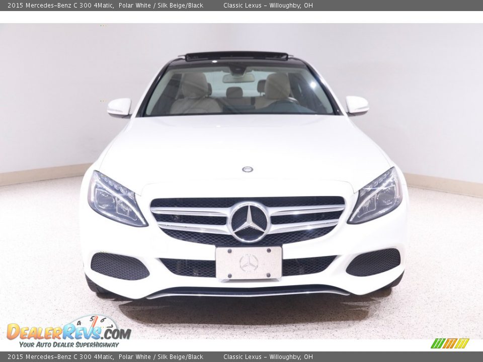 2015 Mercedes-Benz C 300 4Matic Polar White / Silk Beige/Black Photo #2