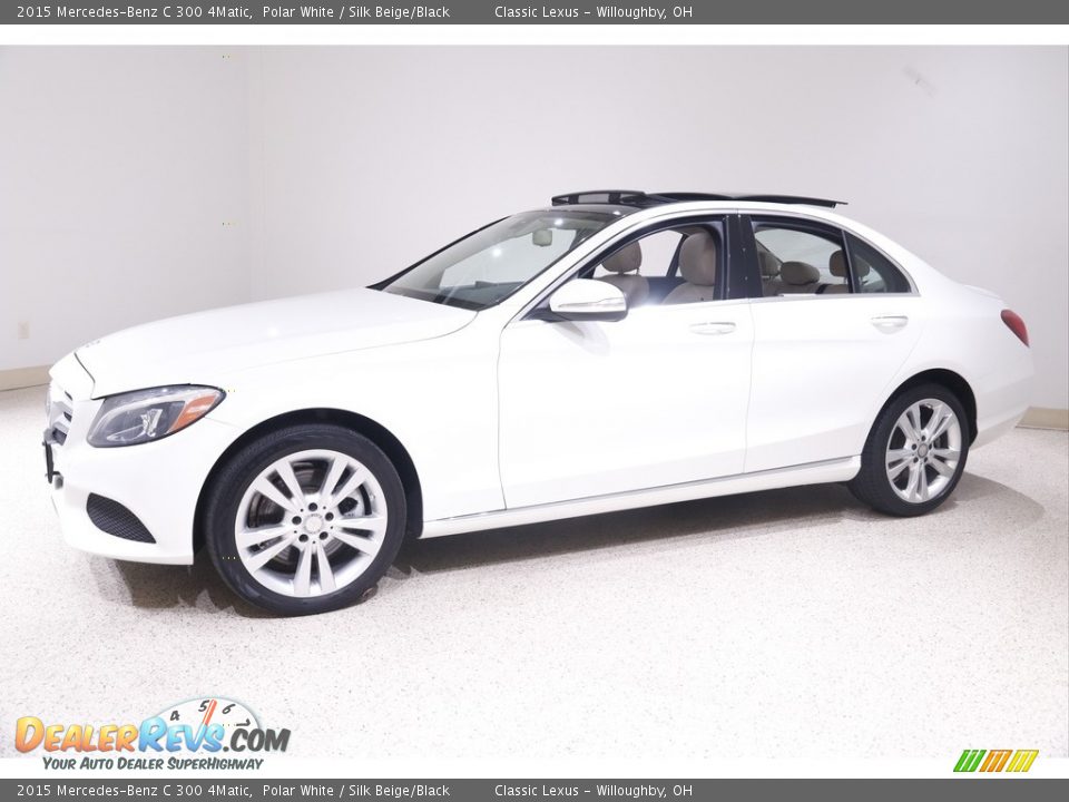 2015 Mercedes-Benz C 300 4Matic Polar White / Silk Beige/Black Photo #3