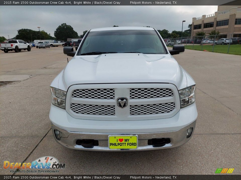 2015 Ram 1500 Outdoorsman Crew Cab 4x4 Bright White / Black/Diesel Gray Photo #2