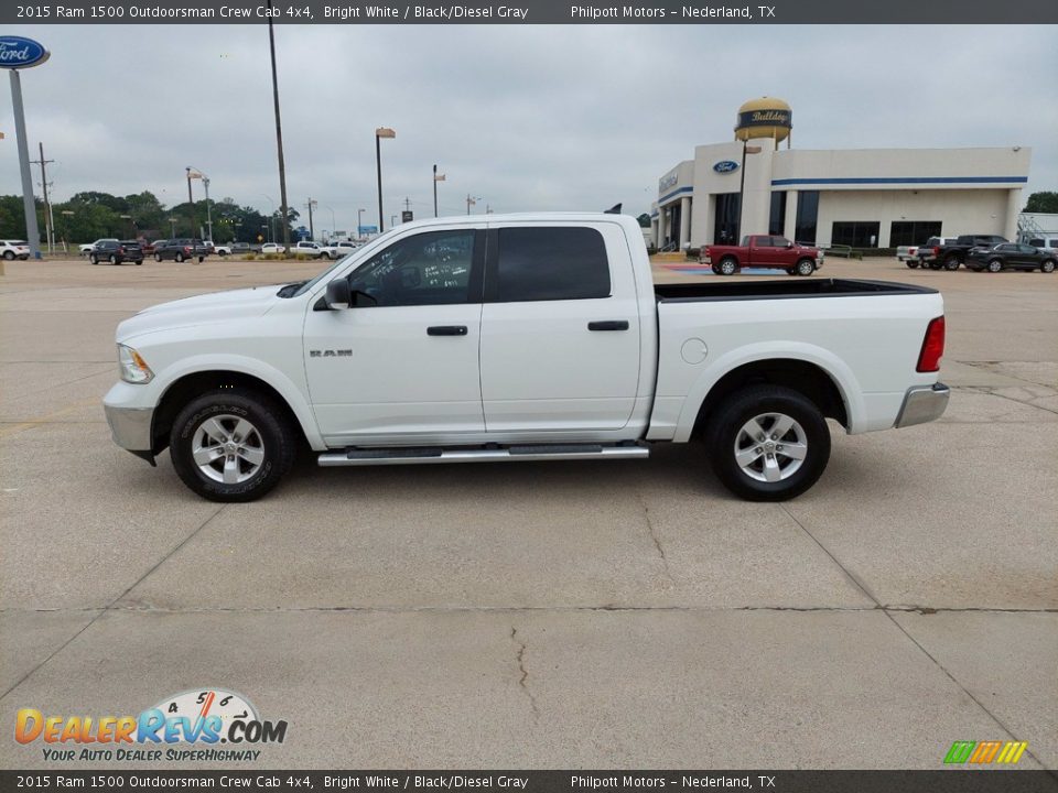 Bright White 2015 Ram 1500 Outdoorsman Crew Cab 4x4 Photo #4